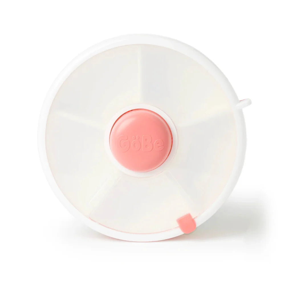 Gobe Original Snack Spinner - Fun & Interactive Toddler Snack Dispenser Toy in Coral Pink | Perfect for Daycare, Travel & Mess-Free Snacking