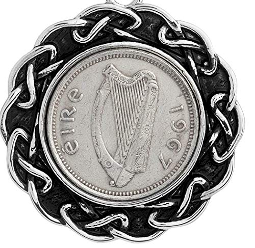 1967 Lucky Irish Pendant Necklace - Rhodium Plated Vintage Jewelry - Birthday Gift for Women | Perfect for St. Patrick's Day, Irish-Themed Parties & Special Occasions