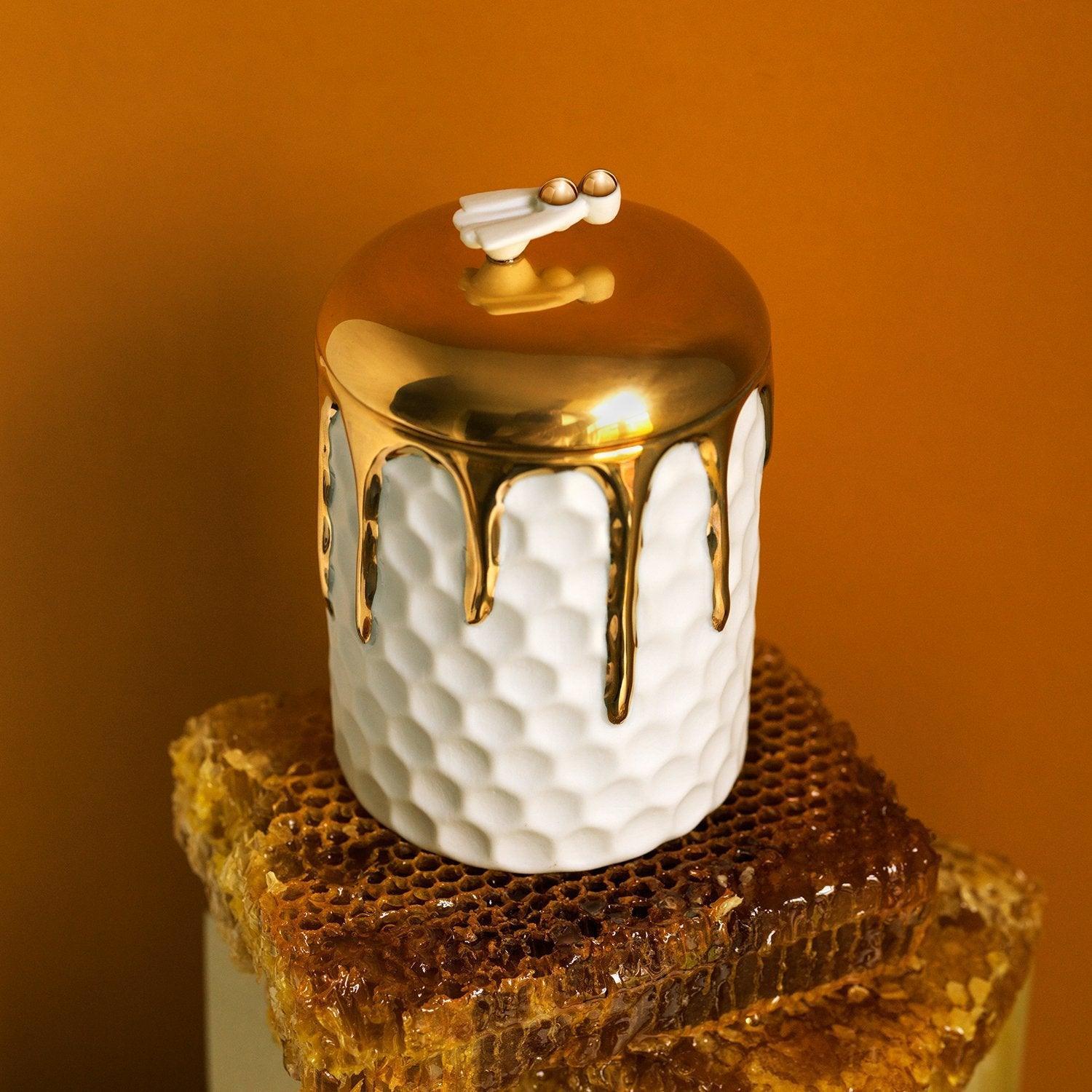 Natural Beeswax Honeycomb Candle - Handmade Pure Beeswax for Home Decor, Aromatherapy & Relaxation - Perfect for Romantic Dinners, Spa Nights & Cozy Evenings