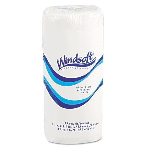 Windsoft 122085CT White Perforated Paper Towel Rolls - 11