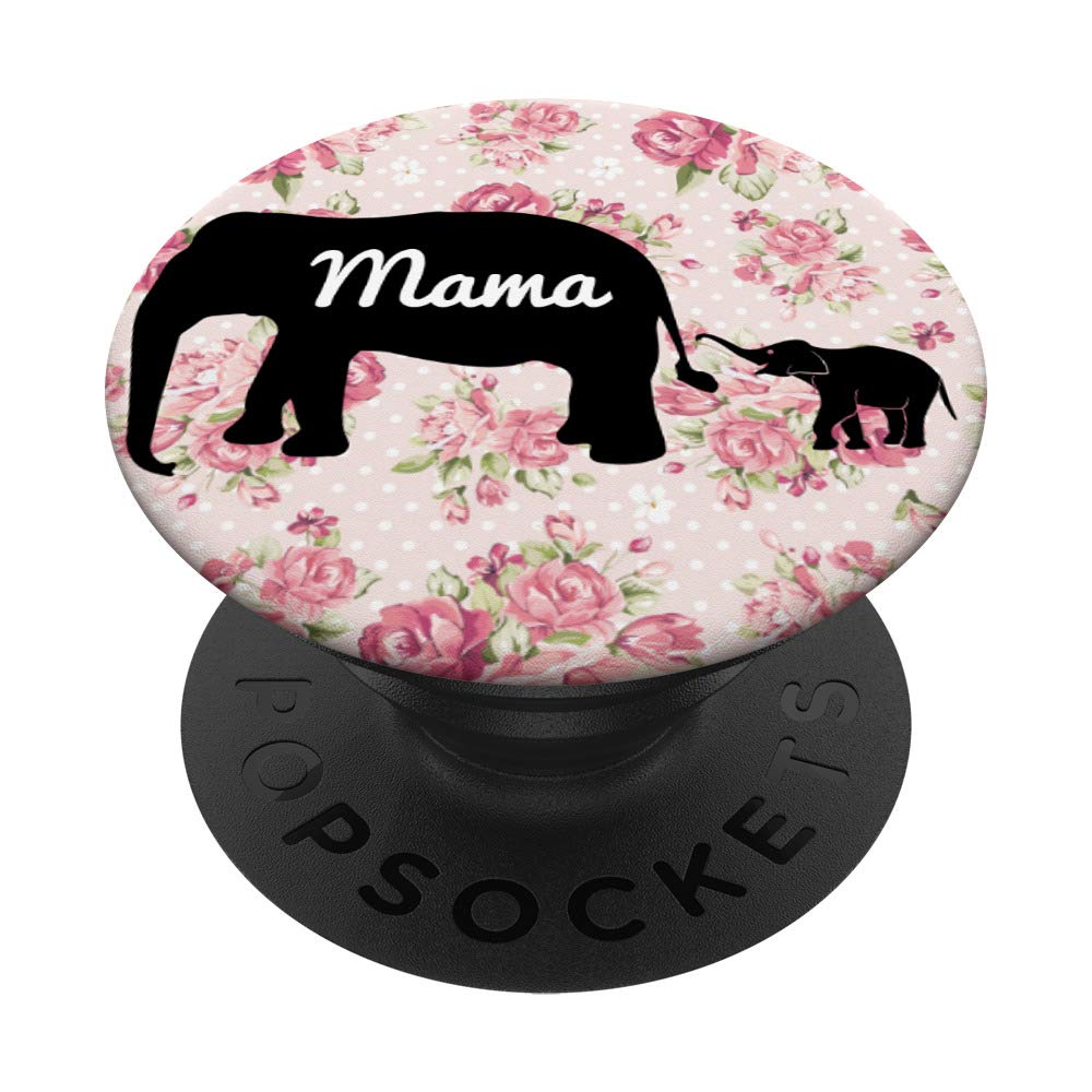 Adorable Elephant Rose Phone Grip - Perfect Mother's Day Gift for Mom, Cute Mama Accessory for iPhone & Android - Ideal for Home, Office & Travel Use