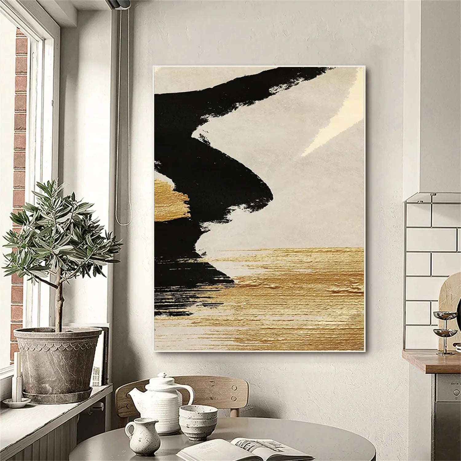 Abstract Painting #AB 235 - Modern Canvas Wall Art for Home & Office Decor - Perfect for Living Room, Bedroom, or Workspace