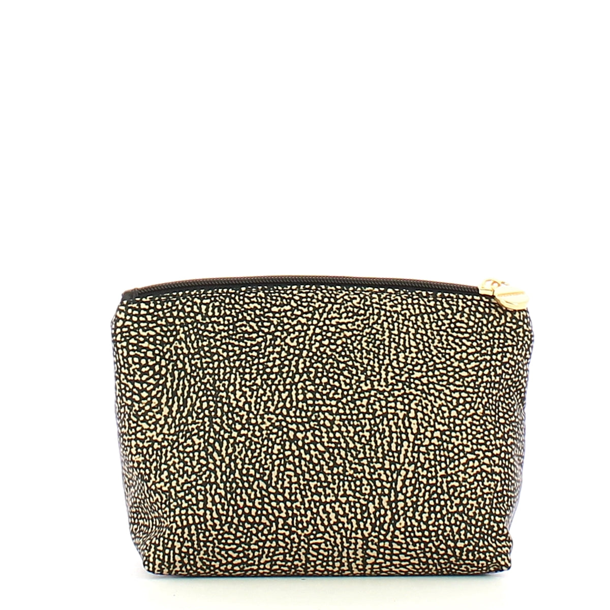 Borbonese Medium Beauty Case - Recycled Nylon Travel Cosmetic Bag in Natural Black (932029I15) | Perfect for Makeup Storage & Travel Organizer