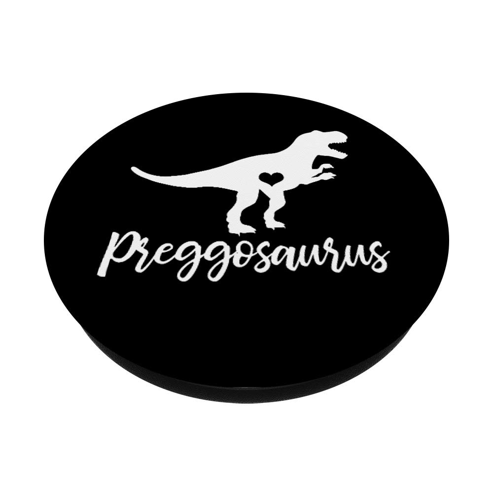 Funny Pregnancy Announcement PopSockets - Preggosaurus Rex Mamasaurus Phone Grip & Stand for iPhone, Samsung & Tablets | Perfect Gender Reveal Gift & Pregnancy Announcement Idea