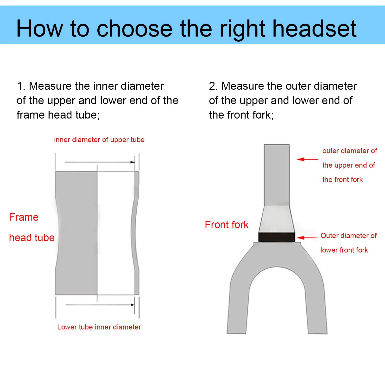 Premium Double Bearing Bike Headset - 1.25