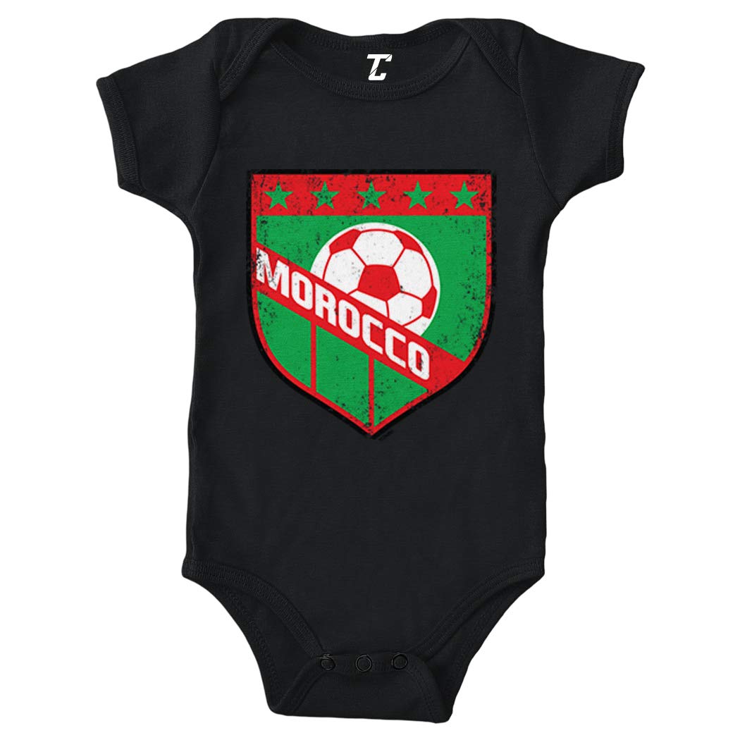 Vintage Morocco Soccer Distressed Badge Bodysuit - Retro Football Jersey for Men & Women - Unisex Game Day Outfit, Cosplay Costume & Fan Apparel - Perfect for World Cup, Halloween & Soccer Themed Parties - Ideal for Sports Events, Casual Wear & Themed Celebrations - Great for Match Days, Costume Parties & Soccer Fan Gatherings
