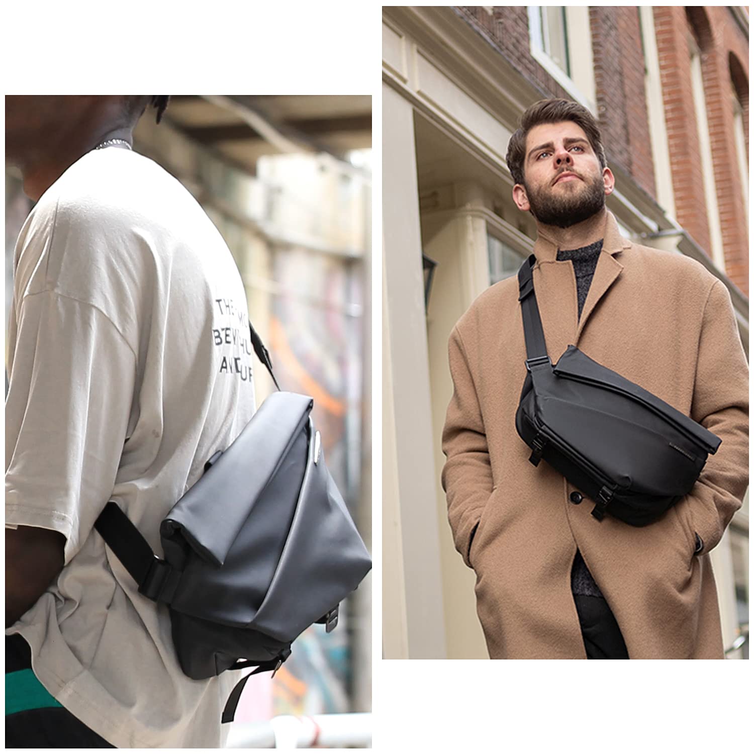 NIID Expandable Waterproof Sling Bag for Men - Stylish Crossbody Chest Backpack for Travel, Work & Outdoor Activities | Multipurpose Shoulder Bag with Storage