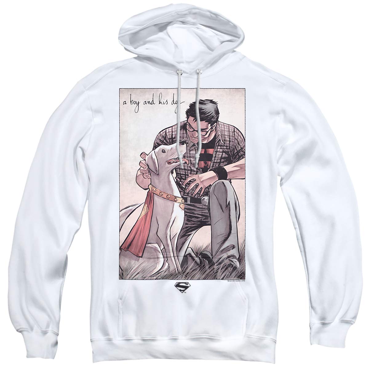 Trevco Superman Man's Best Friend Unisex Hoodie - Warm Pullover for Casual Wear, Outdoor Adventures & Superhero Fans