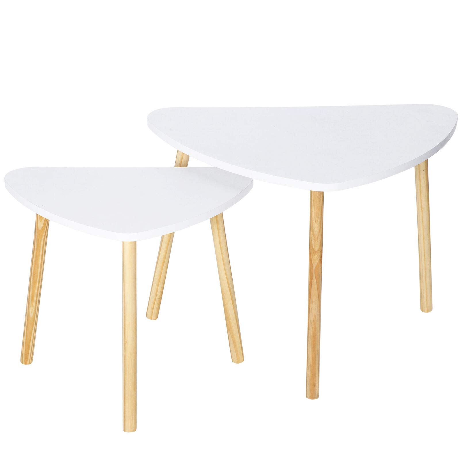 GXP Nesting Coffee Table Set - Modern Side Tables for Living Room, Bedroom & Office - Indoor Home Decor for Small Spaces - Perfect for Coffee, Books & Decor Display