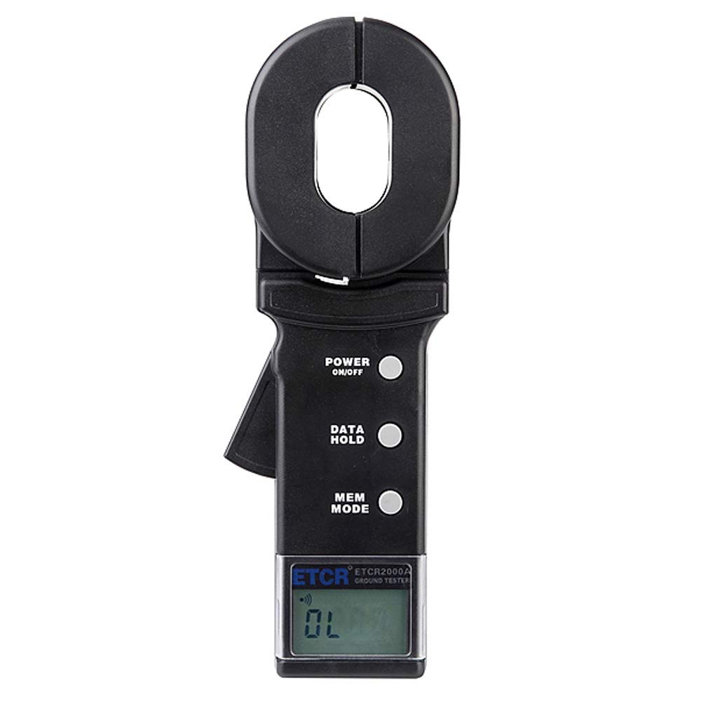 ETCR2000C Digital Clamp Meter - Earth Ground Resistance Tester with Data Storage, Alarm System, Leakage Current & Resistance Measurement | Perfect for Electricians, HVAC Technicians & Industrial Maintenance
