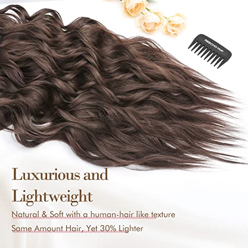 4PCS Clip-in Synthetic Hair Extensions - Long & Thick Hair Extensions for Women - Perfect for Parties, Weddings & Everyday Styling