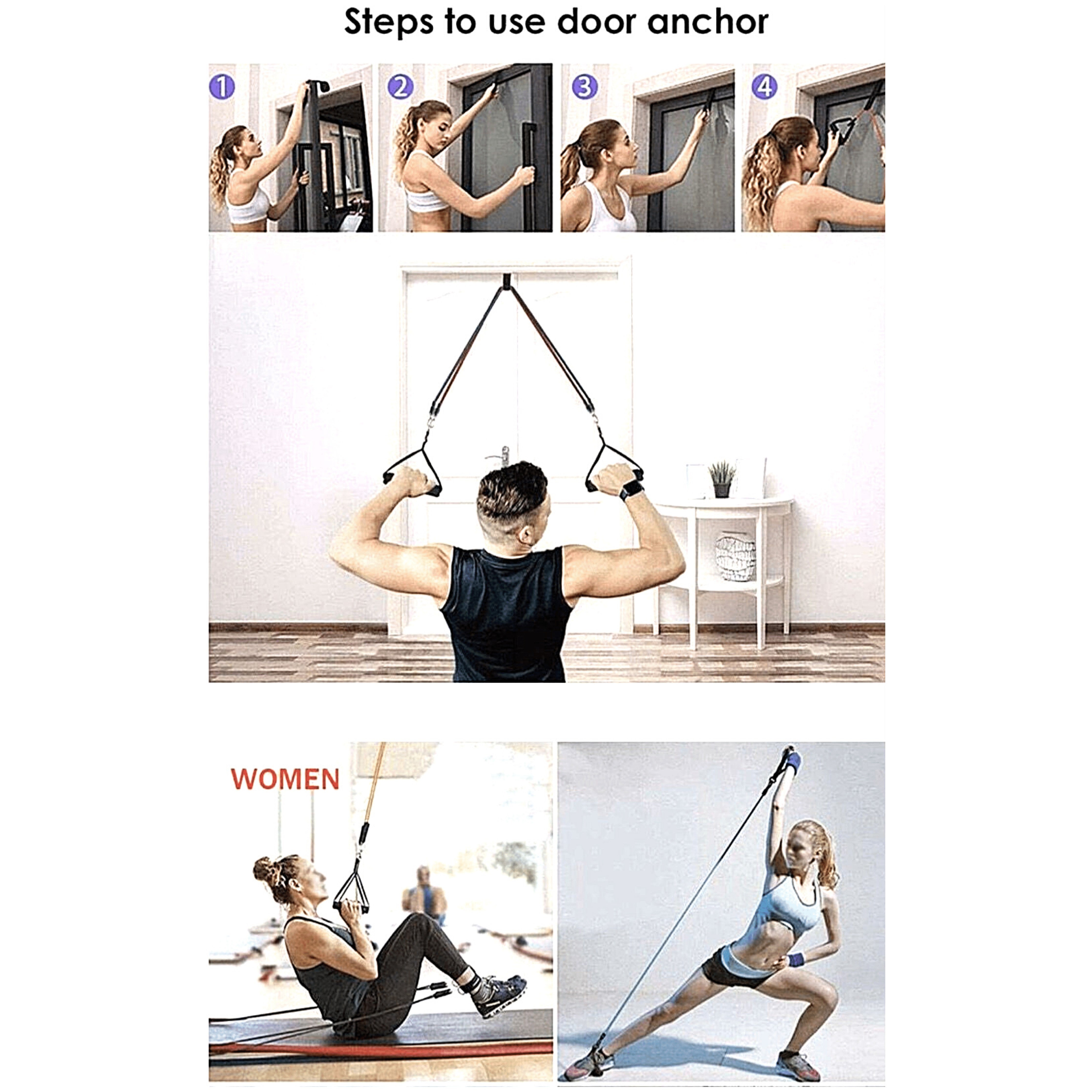 Premium Resistance Bands with Handles - Set of 5 for Strength Training, Home Workouts, Physical Therapy & Fitness Exercises | Ideal for Men & Women | Perfect for Gym, Yoga, Pilates & Rehabilitation