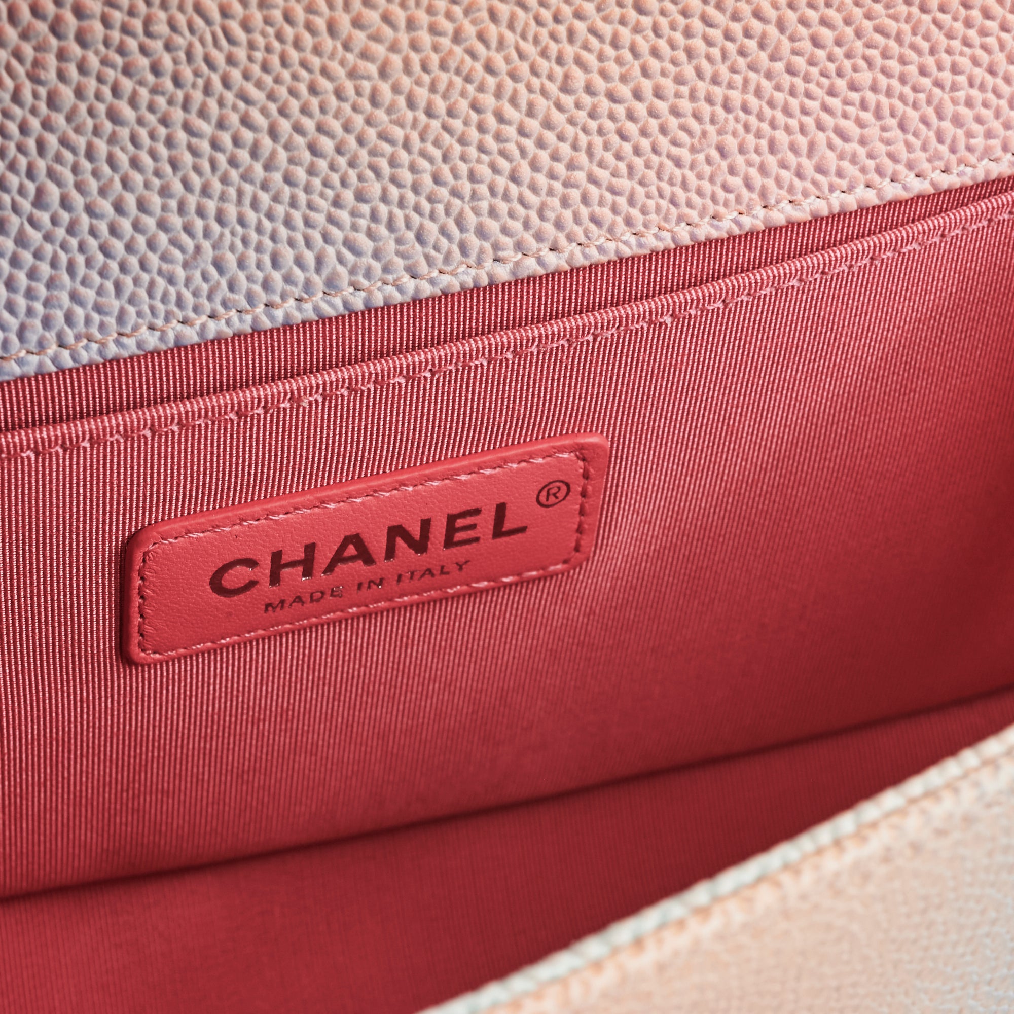 Chanel Caviar Leather Old Medium Boy Bag Rainbow Hardware - Luxury Designer Handbag for Women, Perfect for Parties & Special Occasions