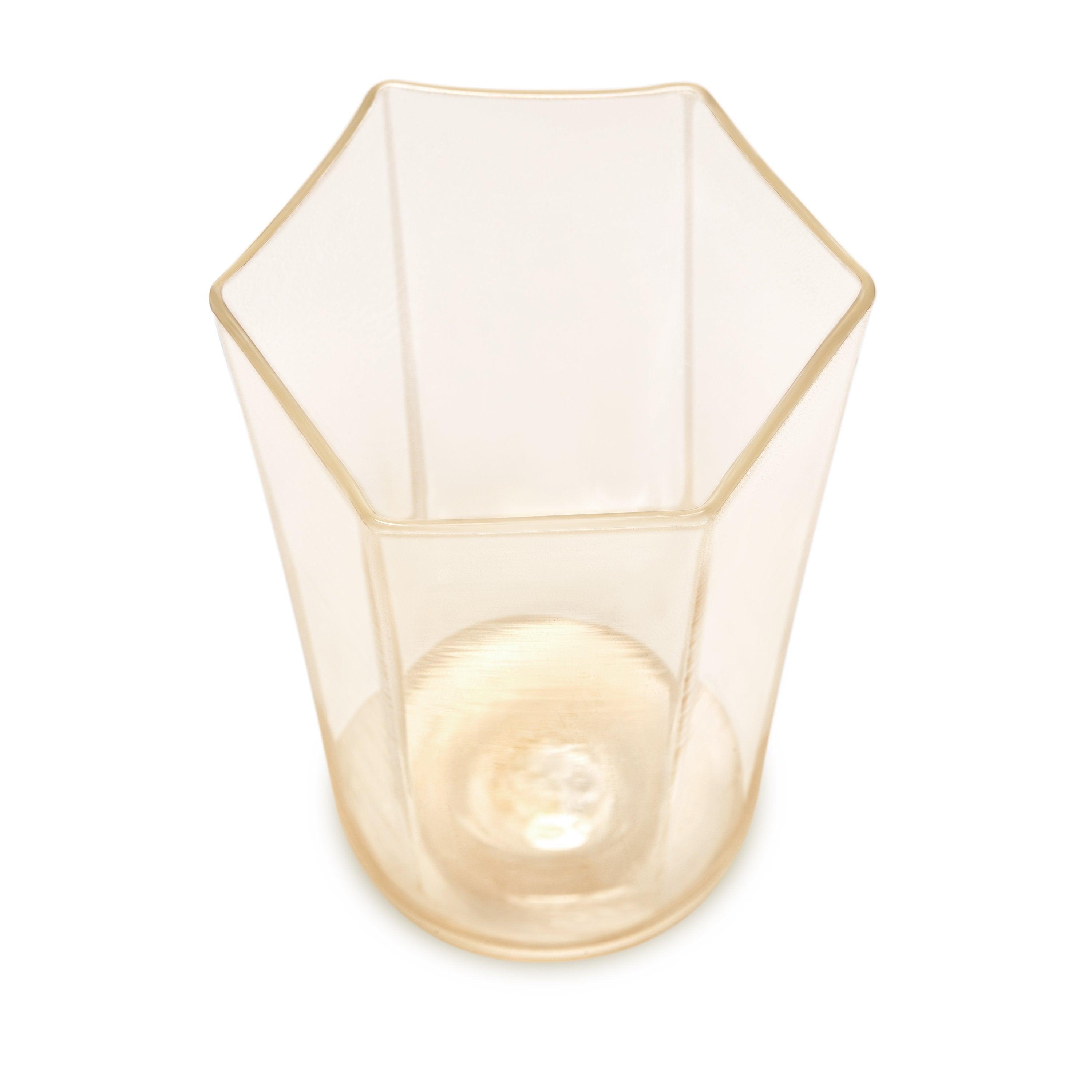 Premium Hexagonal Wine Glass Set - 24K Gold Plated Stemware for Red & White Wine - Perfect for Dinner Parties, Weddings & Home Decor