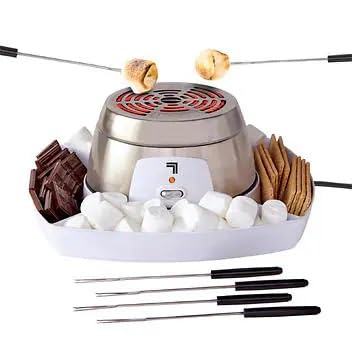 Sharper Image Electric S'mores Maker - Indoor Marshmallow Roaster for Perfect S'mores | Safe Kitchen Appliance for Family Fun, Camping Treats & Holiday Gatherings