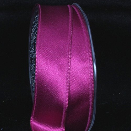 Premium Fuchsia Purple Double-Faced Wired Craft Ribbon - 1 Inch x 44 Yards (40 Meters) for Gift Wrapping, Floral Arrangements, DIY Decorations & Party Supplies