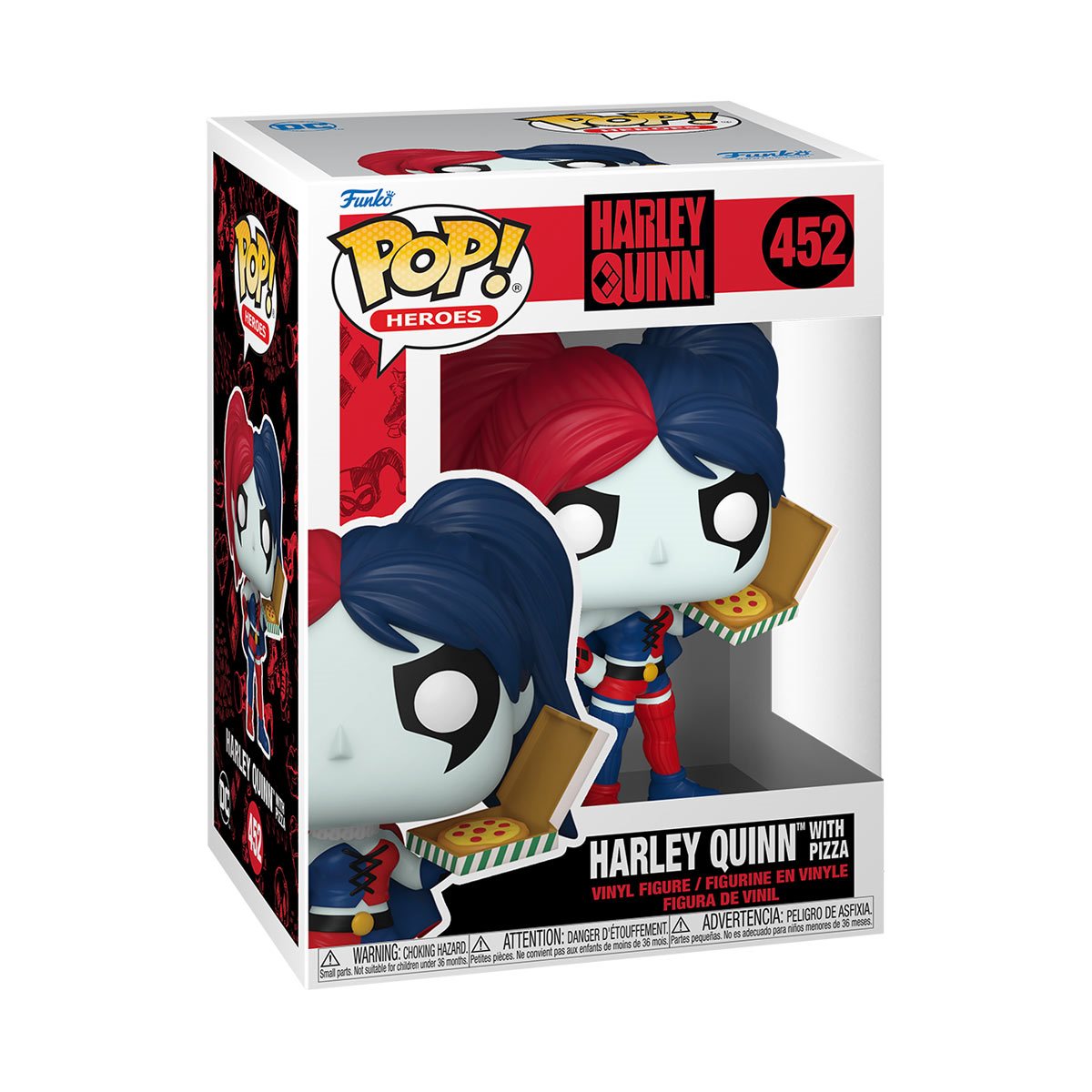 Harley Quinn with Pizza Funko Pop! Vinyl Figure #452 - DC Comics Collectible for Fans & Home Decor