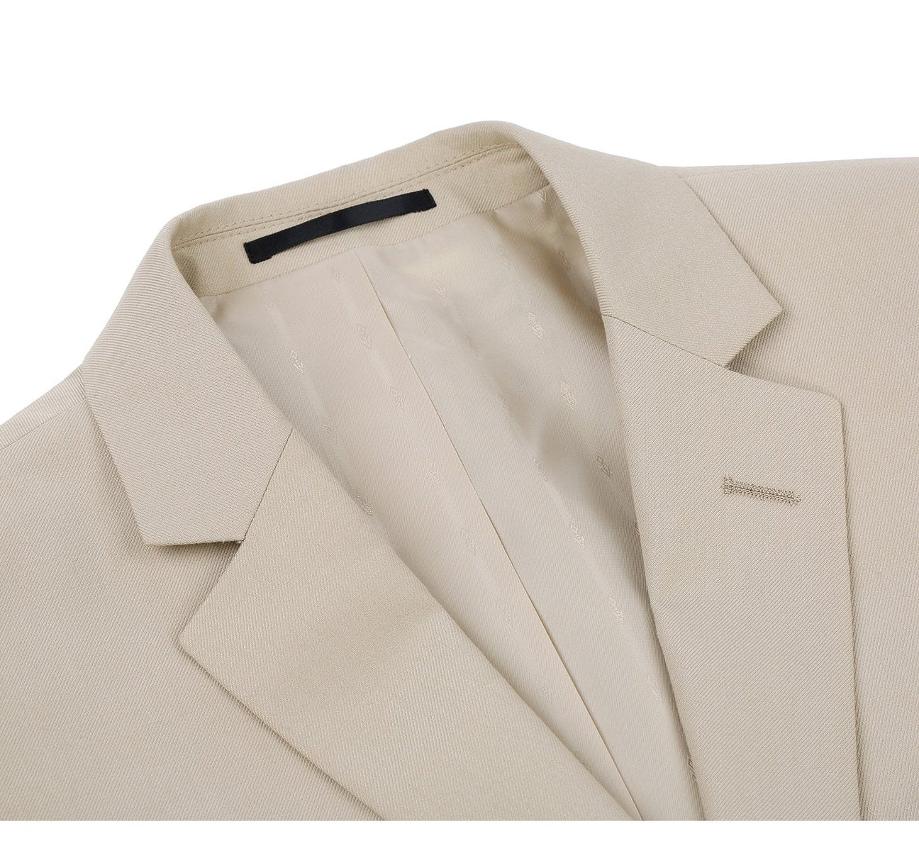 Alessandro Vitello by Renoir Beige 2-Piece Classic Fit Single Breasted Notch Lapel Suit | Premium Men's Business Formal Attire | Perfect for Weddings, Office Meetings & Special Occasions