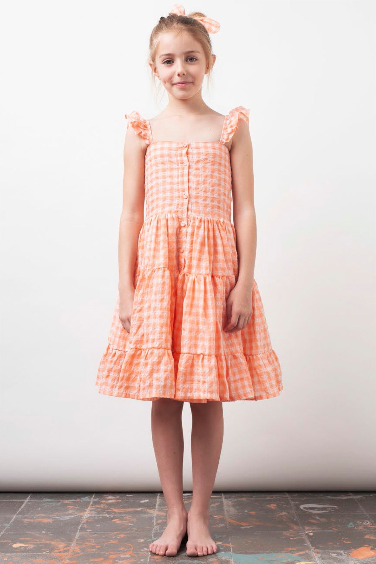 Vintage Checkered Girls Dress - Classic Plaid Party Dress for Kids, Birthday, Photo Shoot & Special Occasions