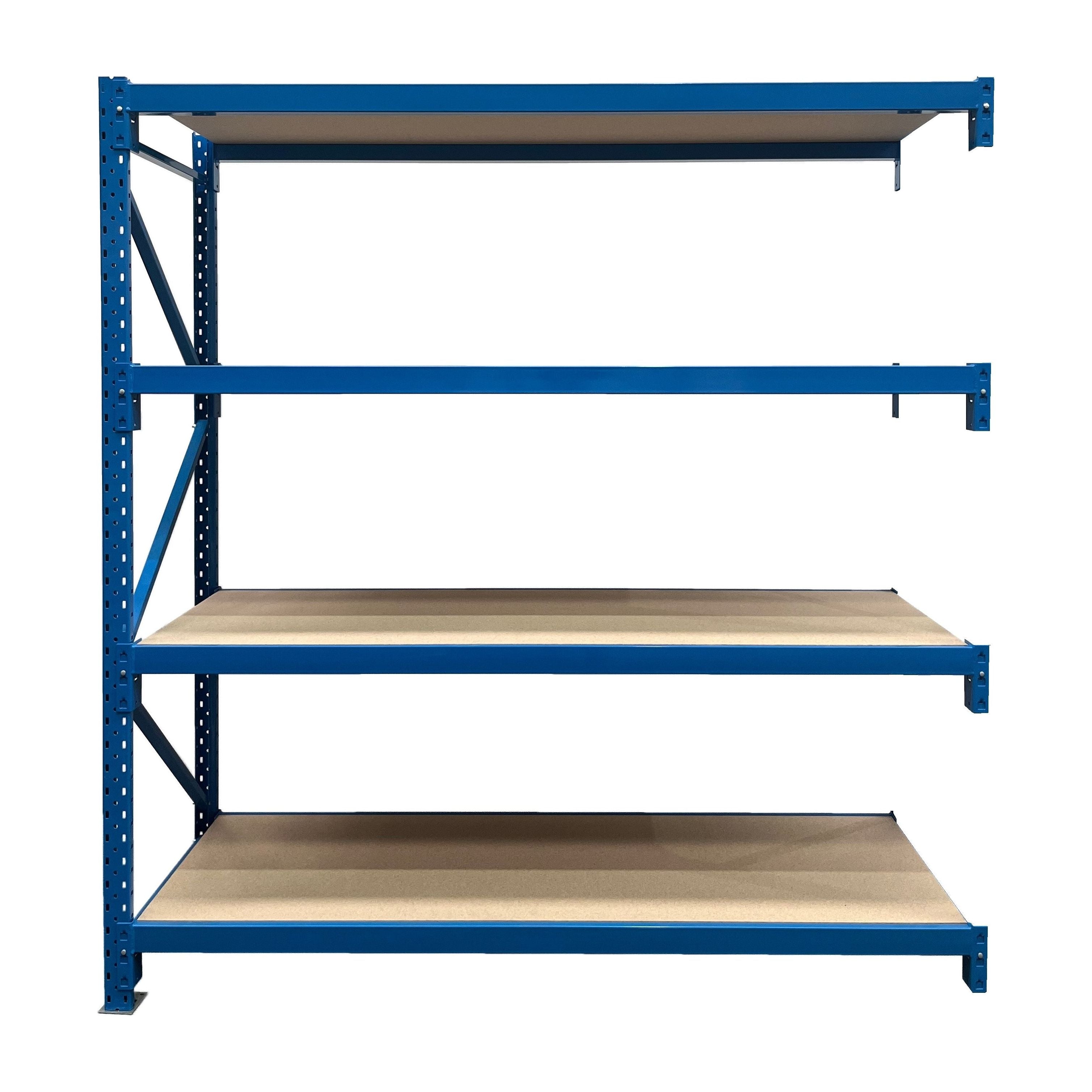 Heavy Duty Long Span Shelving Add-on Bay - 2000mm x 2400mm x 390mm with 4 Shelves | Industrial Storage Rack for Warehouse, Garage & Retail Organization