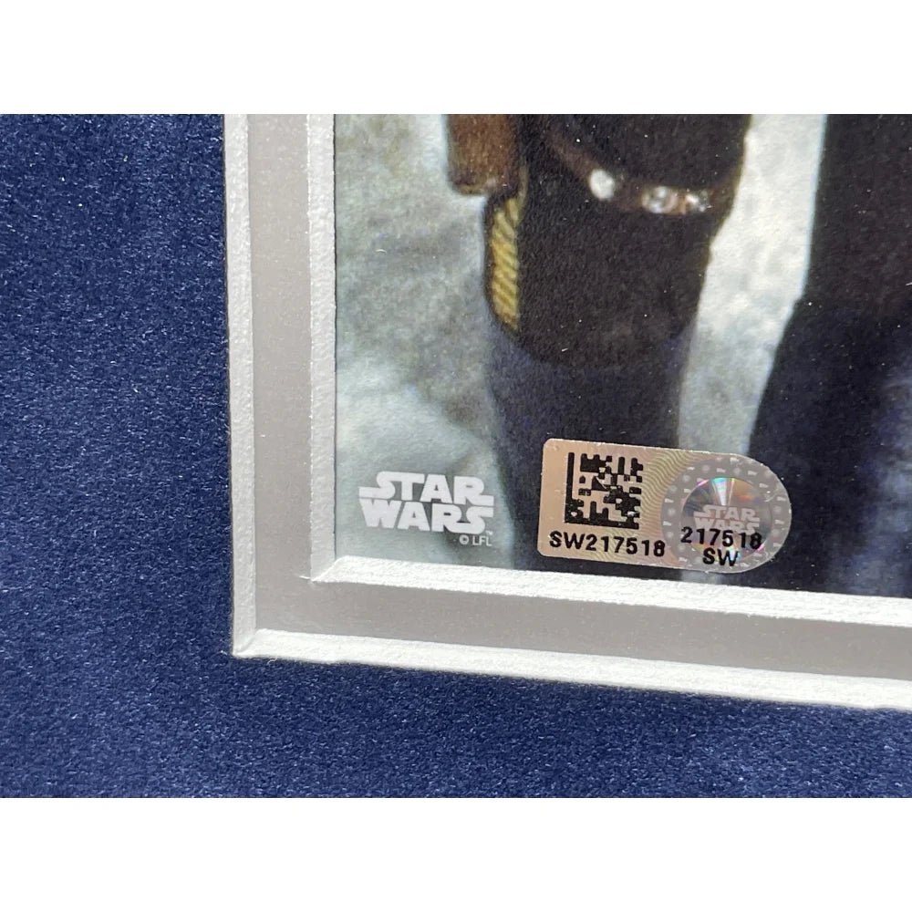 Harrison Ford Autographed Han Solo Star Wars 8x10 Photo Framed with Topps COA - Perfect for Collectors, Fans & Home Theater Decor