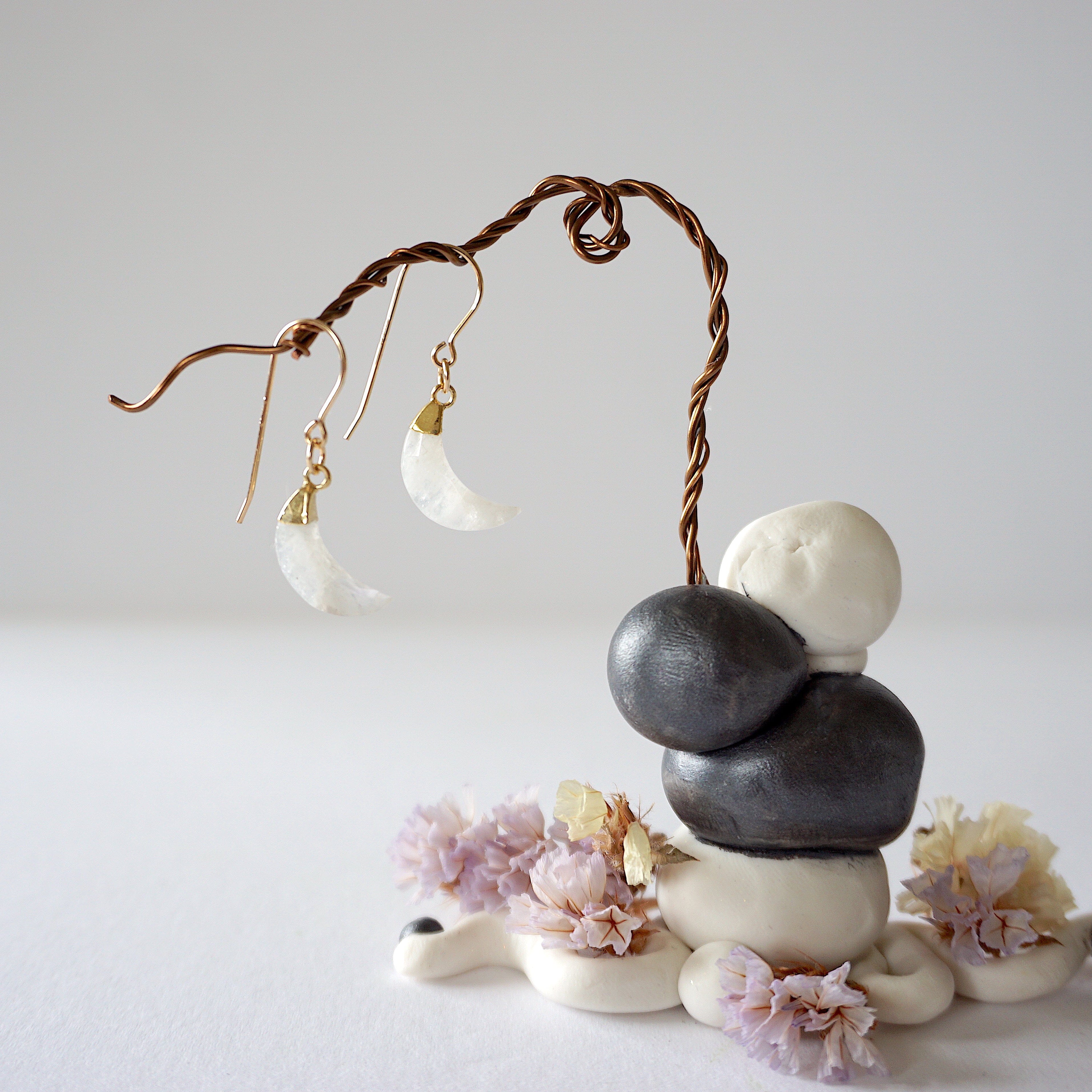 Rainbow Moonstone Drop Earrings - 14K Gold Filled Dangle Earrings for Women | Perfect for Weddings, Parties & Everyday Elegance