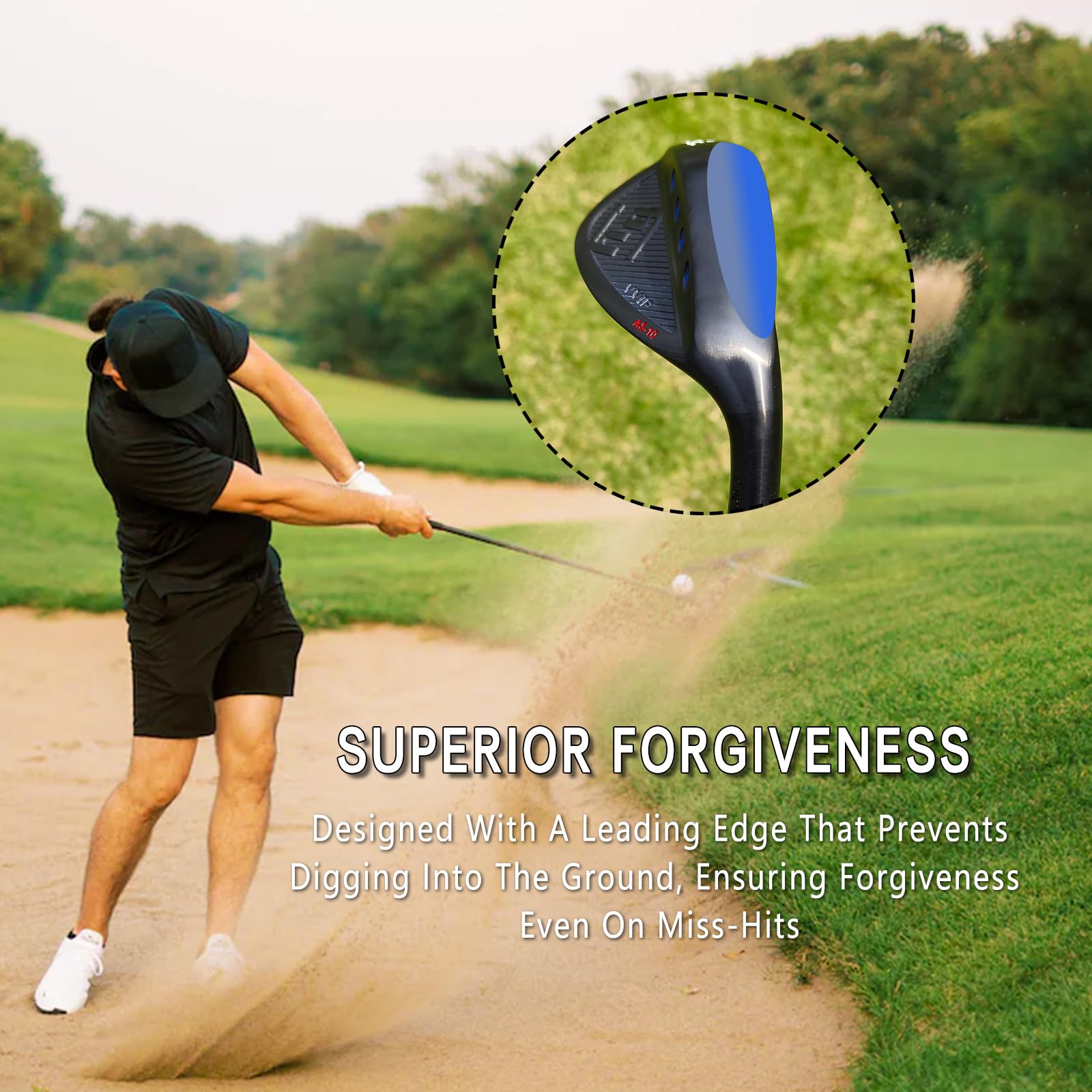 Left Handed Golf Wedges Set - Yamato Forged 52° 56° 60° 72° Degree Gap, Sand & Lob Wedges with Milled Face for High Spin | Perfect for Left-Handed Golfers to Improve Short Game & Bunker Shots