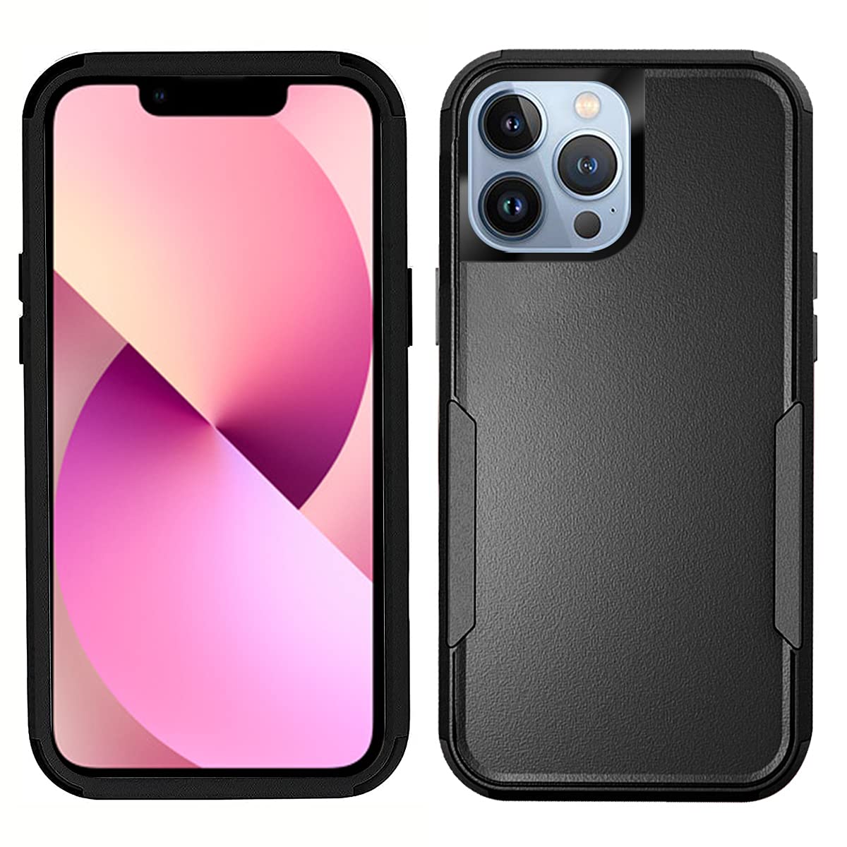 Custom Heavy-Duty Shockproof iPhone 13 Pro Max Phone Case - 3-Layer Full Protection, Scratch-Resistant Design - Perfect Anniversary & Birthday Gift for Him/Her (Black) | Ideal for Outdoor Activities, Travel & Everyday Use
