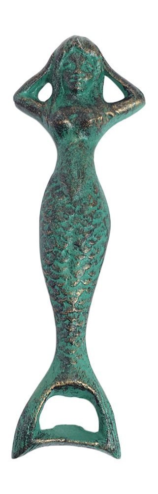 Vintage Mermaid Cast Iron Bottle Opener - Rustic Beach Bar Decor, Unique Kitchen Gadget for Home, Party & Outdoor Use
