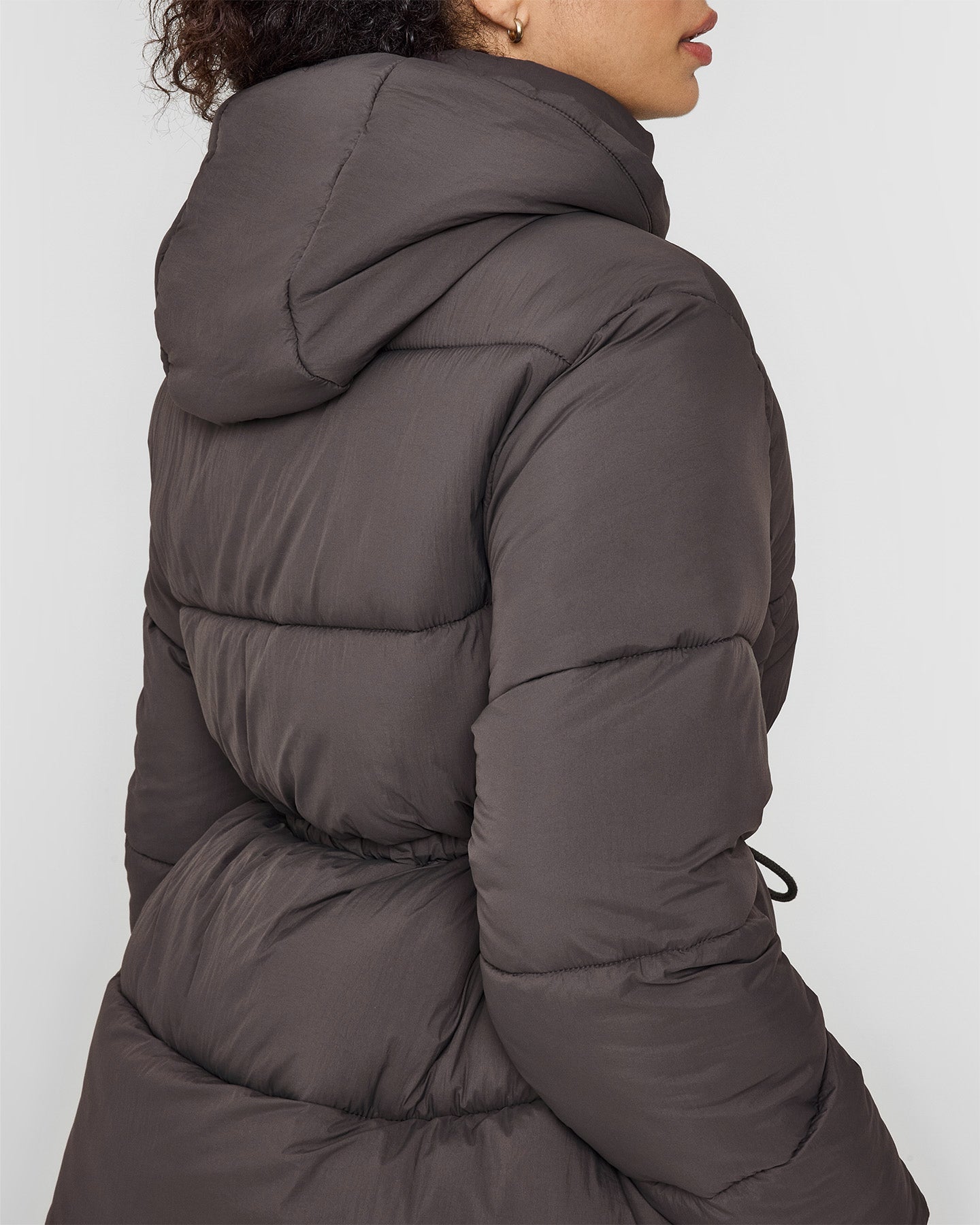 Mid Length Puffer Jacket for Women - Warm Winter Coat in Truffle Brown | Waterproof & Lightweight | Perfect for Outdoor Activities & Cold Weather