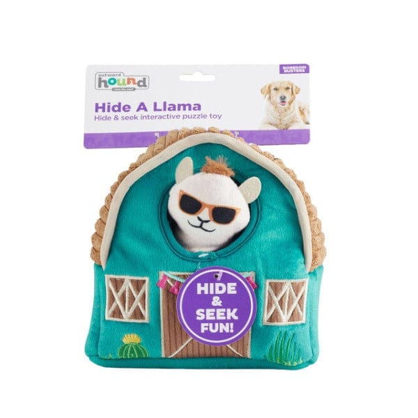 Outward Hound Hide A Llama Plush Dog Toy Puzzle - Interactive Treat Dispenser for Small & Medium Dogs - Perfect for Training, Boredom Relief & Mental Stimulation at Home or Outdoors