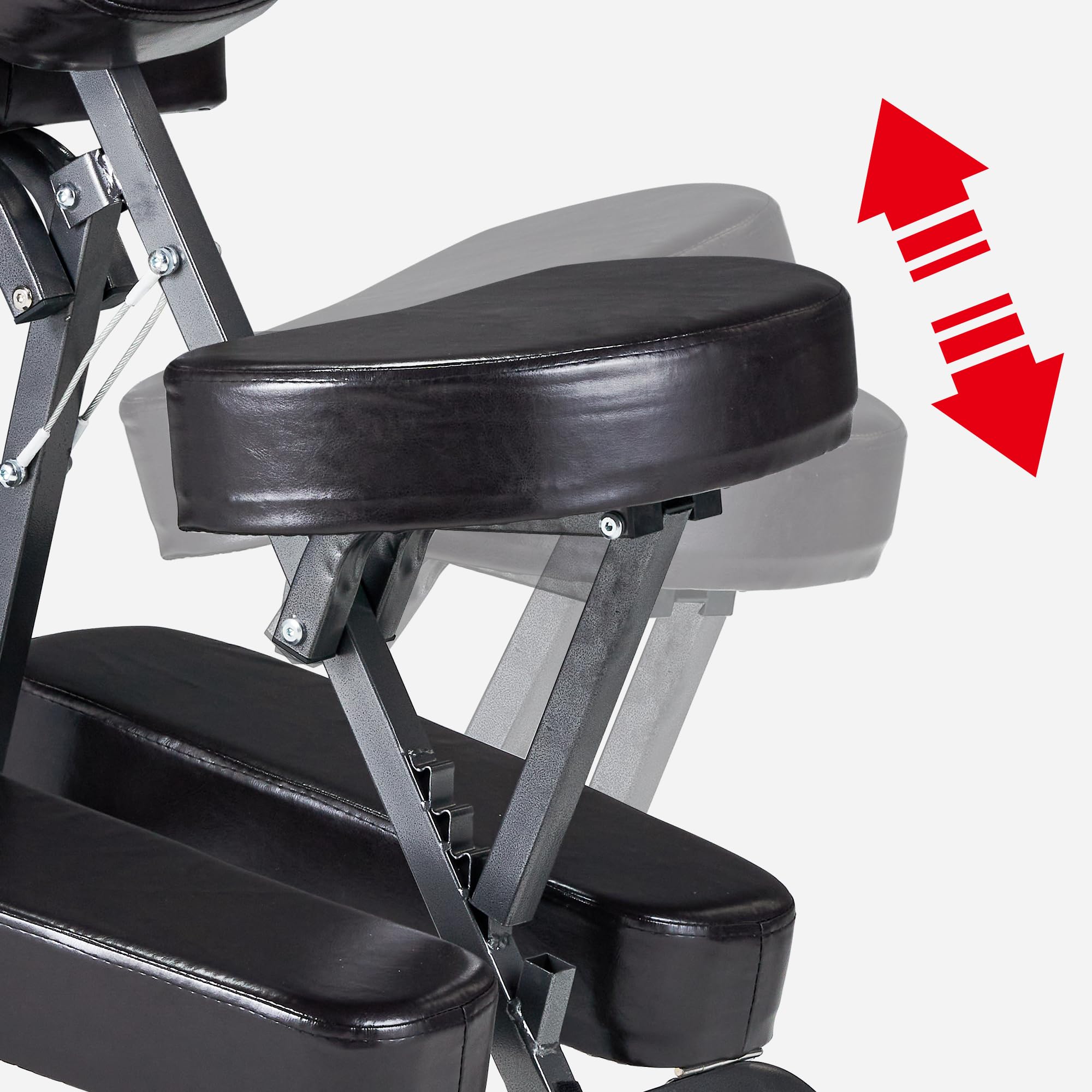 Master Massage Bedford Portable Massage Chair - Lightweight, Adjustable Height & Foldable Salon Chair for Tattoo Artists, Spa Professionals - Perfect for Tattoo Studios, Massage Therapy & Home Relaxation (Coffee)