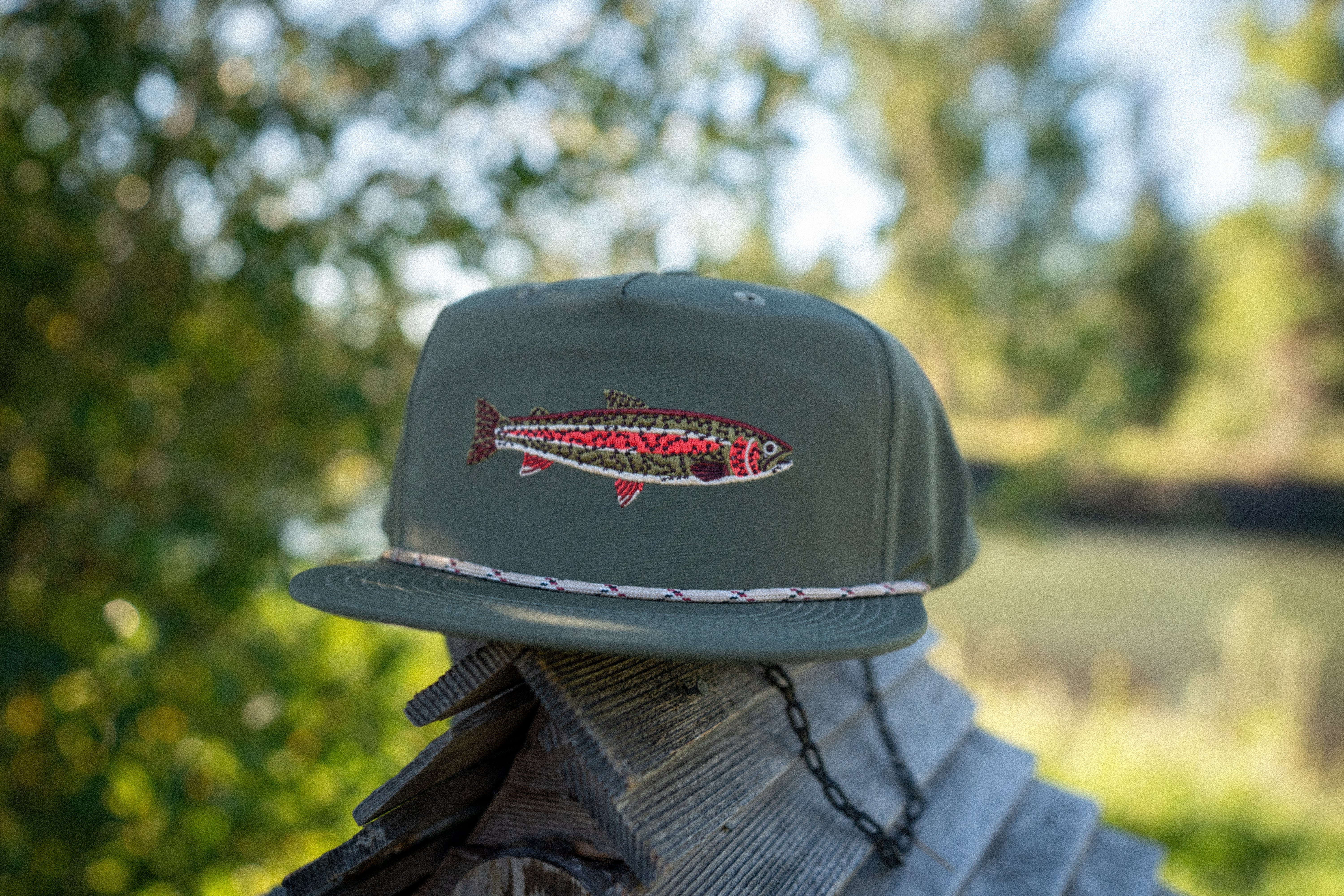 Alaskan Rainbow Native Trout Hat - Authentic Handmade Fishing Cap for Outdoor Enthusiasts - Perfect for Hiking, Camping, and Fly Fishing Adventures