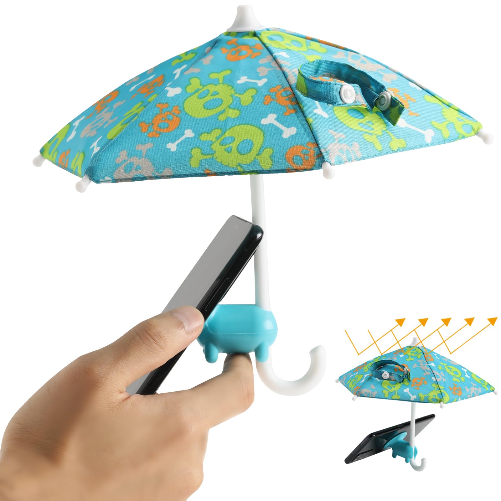 Universal Adjustable Phone Umbrella Stand with Suction Cup - Sun Shade Cover & Piggy Holder for Outdoor Smartphone Protection | Perfect for Beach, Poolside, and Summer Travel Use
