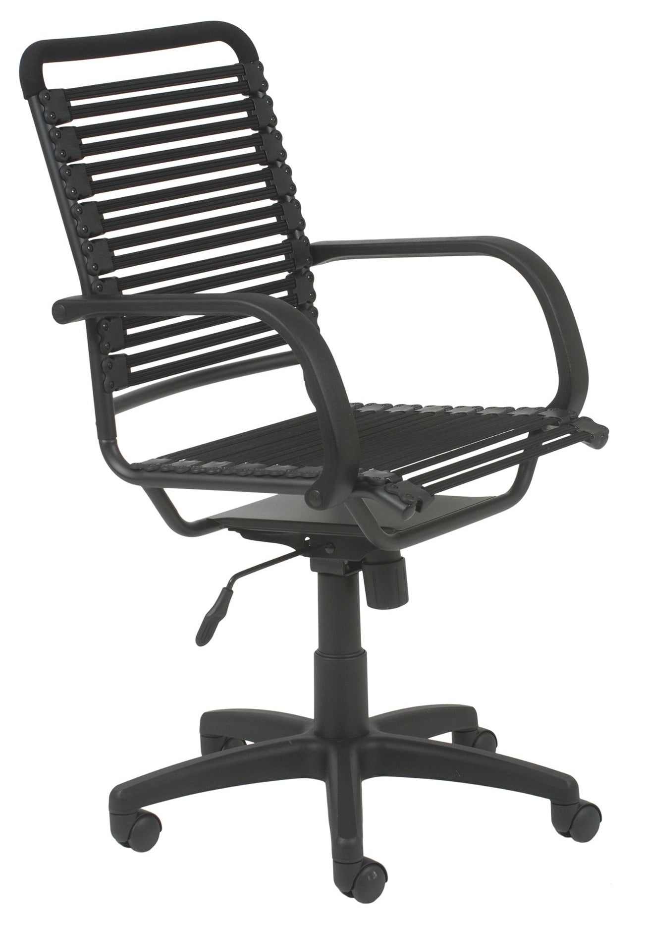 Ergonomic Bungie Flat High Back Office Chair - Graphite Black Frame & Black Base - Perfect for Home Office, Gaming, and Workspace Comfort