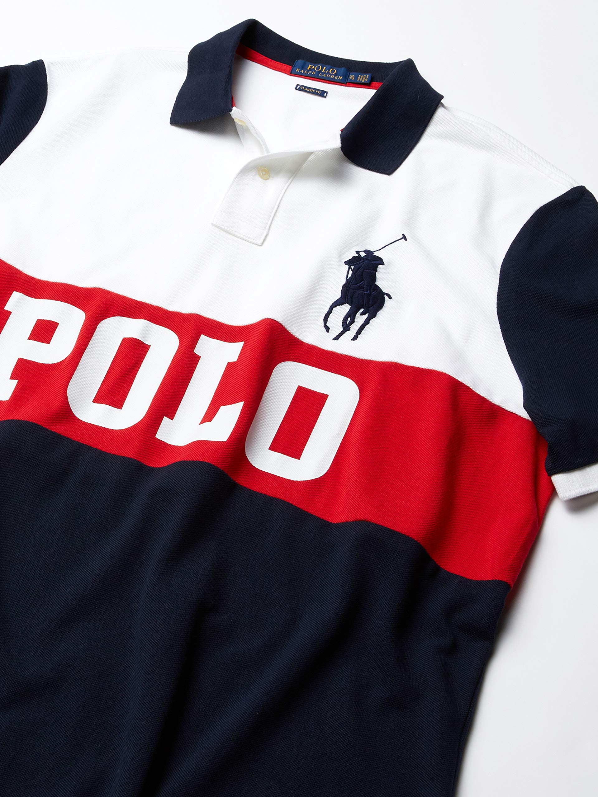 Ralph Lauren Men's Classic Fit Big Pony Logo Polo Shirt - Navy/White - Medium - Casual & Business Wear for Men