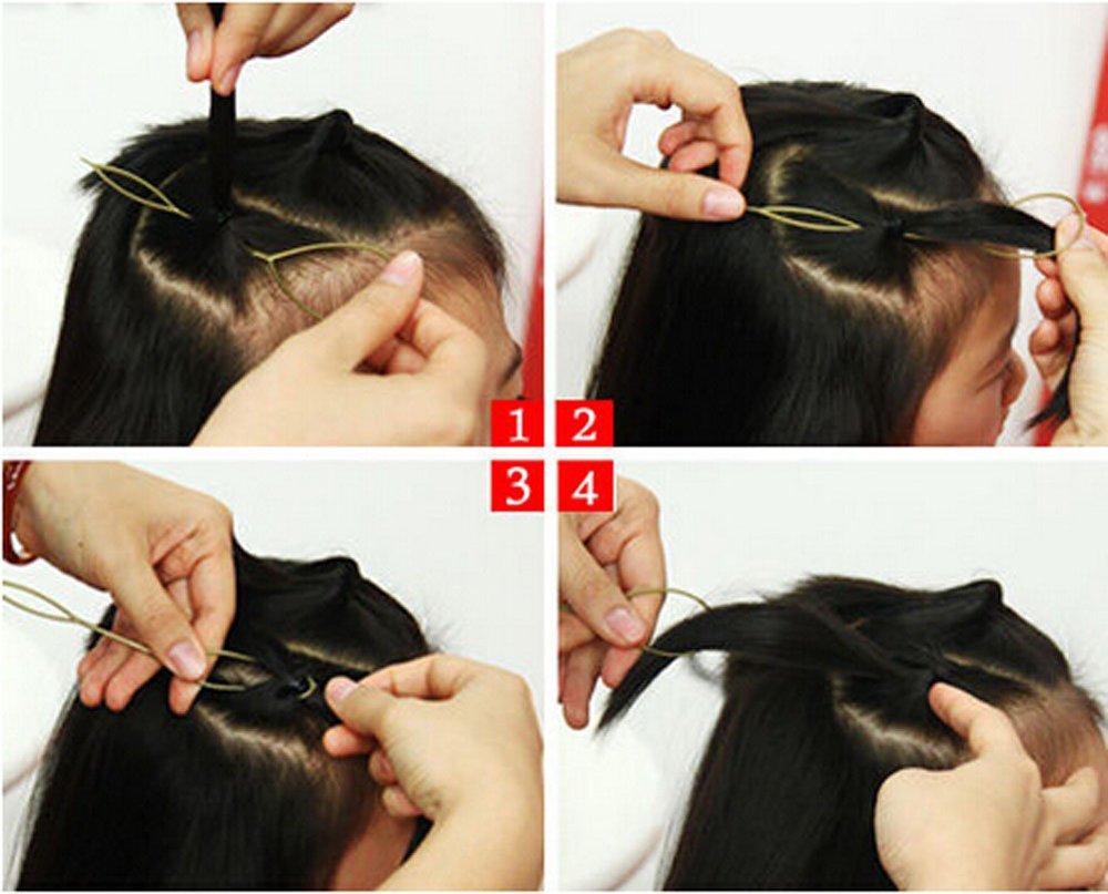 10PCS Plastic Magic Pull Hair Pins - Hair Braid & Ponytail Maker Styling Tool Set (5 Large + 5 Small) for Women, Girls - Perfect for Parties, Weddings, Daily Hairstyling