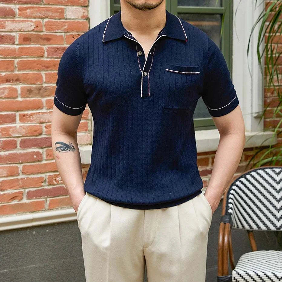 Vintage Old Money Polo Shirt - Classic English Style Cotton T-Shirt for Men | Perfect for Golf, Business Casual & Preppy Fashion