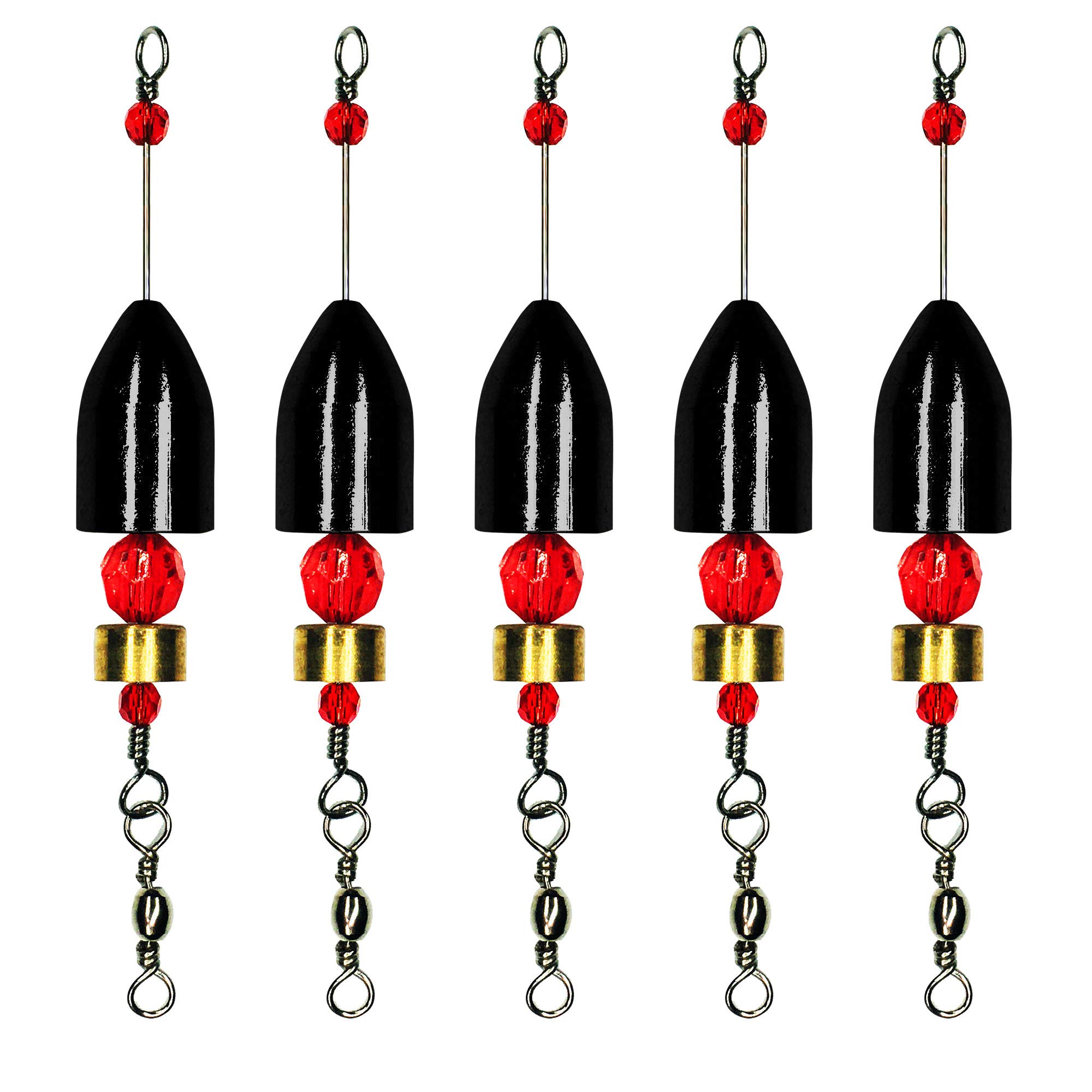 YOTO Fishing CRR Carolina Ready Rig Brass Sinkers - 1oz, 3/4oz, 1/2oz Weights for Saltwater & Freshwater Fishing - Durable Fishing Accessories - Perfect for Bass, Catfish & Offshore Angling