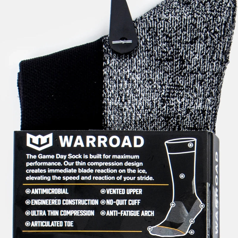 Warroad S23 Game Day Tech Socks - Performance Athletic Socks for Running, Basketball & Sports - Moisture Wicking & Cushioned Support for Men & Women - Perfect for Workouts, Games & Active Lifestyle