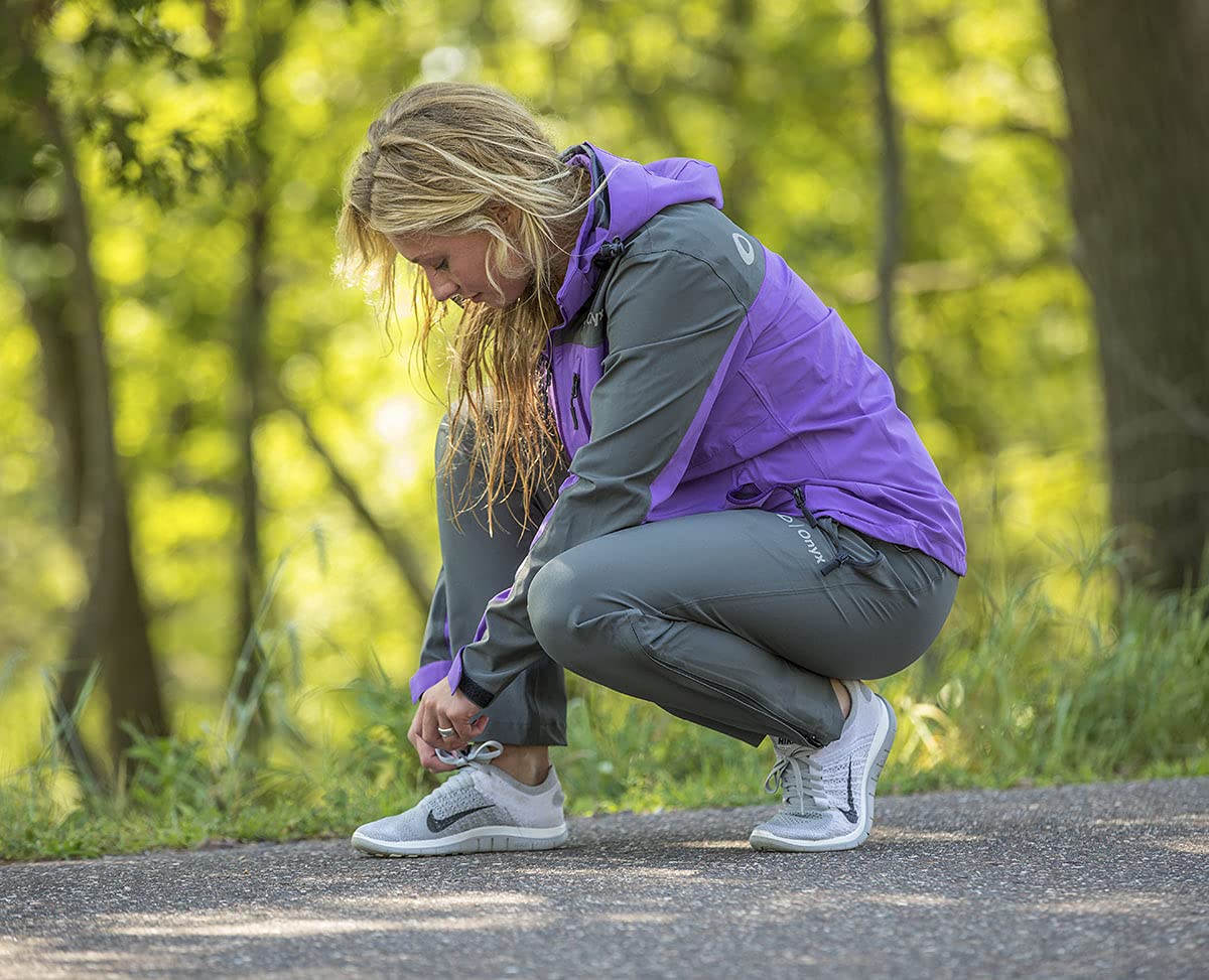 ONYX STR Women's Waterproof Rain Jacket - Lightweight Windproof Outdoor Coat for Hiking, Running & Travel - Perfect for All-Weather Protection