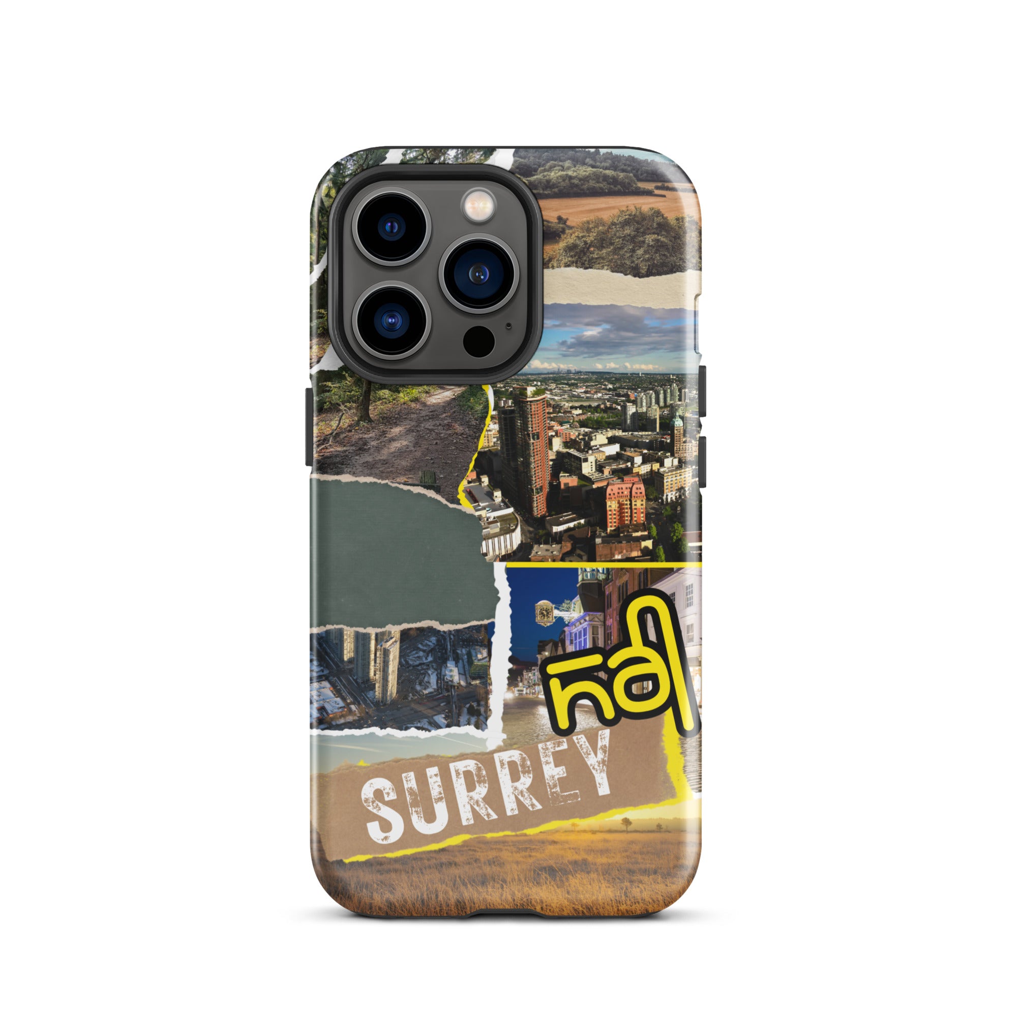 Premium Surrey Collage iPhone Case - Durable Protective Cover with Stylish Design for iPhone [Model] - Perfect for Everyday Use, Travel & Gifting