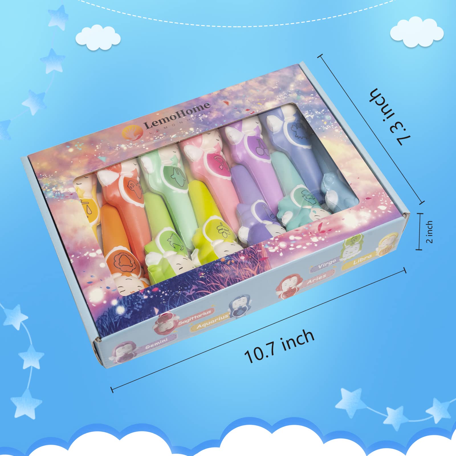 LemoHome Cute Squishy Gel Ink Animal Pens - Kawaii Stationery Set for Students & Kids - Stress Relief Sponge Pens with Replacement Refills (Black) - Perfect for School, Office & Gift Giving