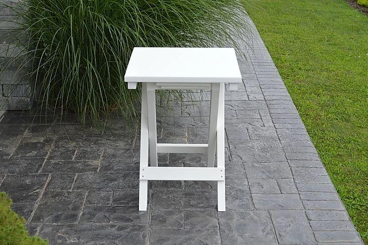 A & L Furniture Poly Coronado Square Folding Bistro Table - Outdoor Patio, Balcony, Garden Dining Set - Weather-Resistant & Space-Saving Design