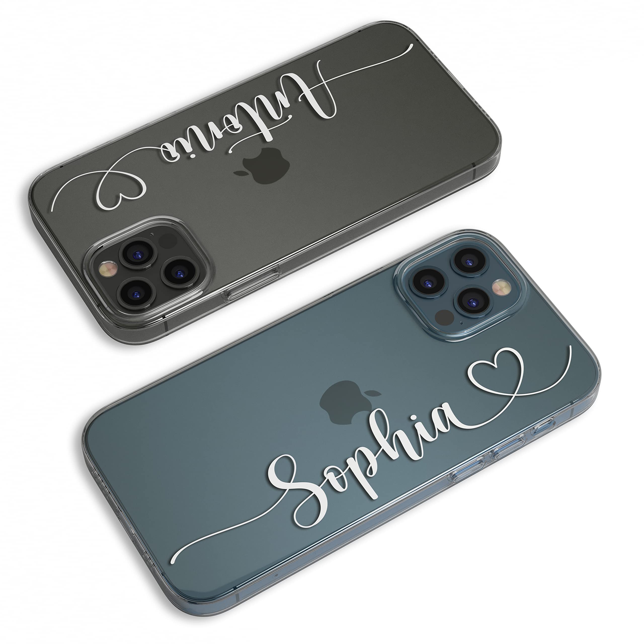 Custom Name Handwriting Font Clear Phone Case for iPhone 16 Pro Max/16e/15 Plus/14/13 mini/12/11 - Personalized Protective Cover for Everyday Use & Gifting