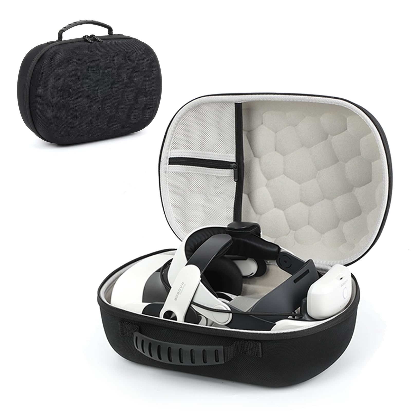 Yaslayp Hard Travel Case for Meta Quest 3 Headset - Compatible with Meta Quest 3 VR Gaming Headset & Touch Controllers - Protective Storage Carrying Case for Travel & Home Use - Perfect for VR Gaming Accessories, Outdoor Adventures & Safe Storage