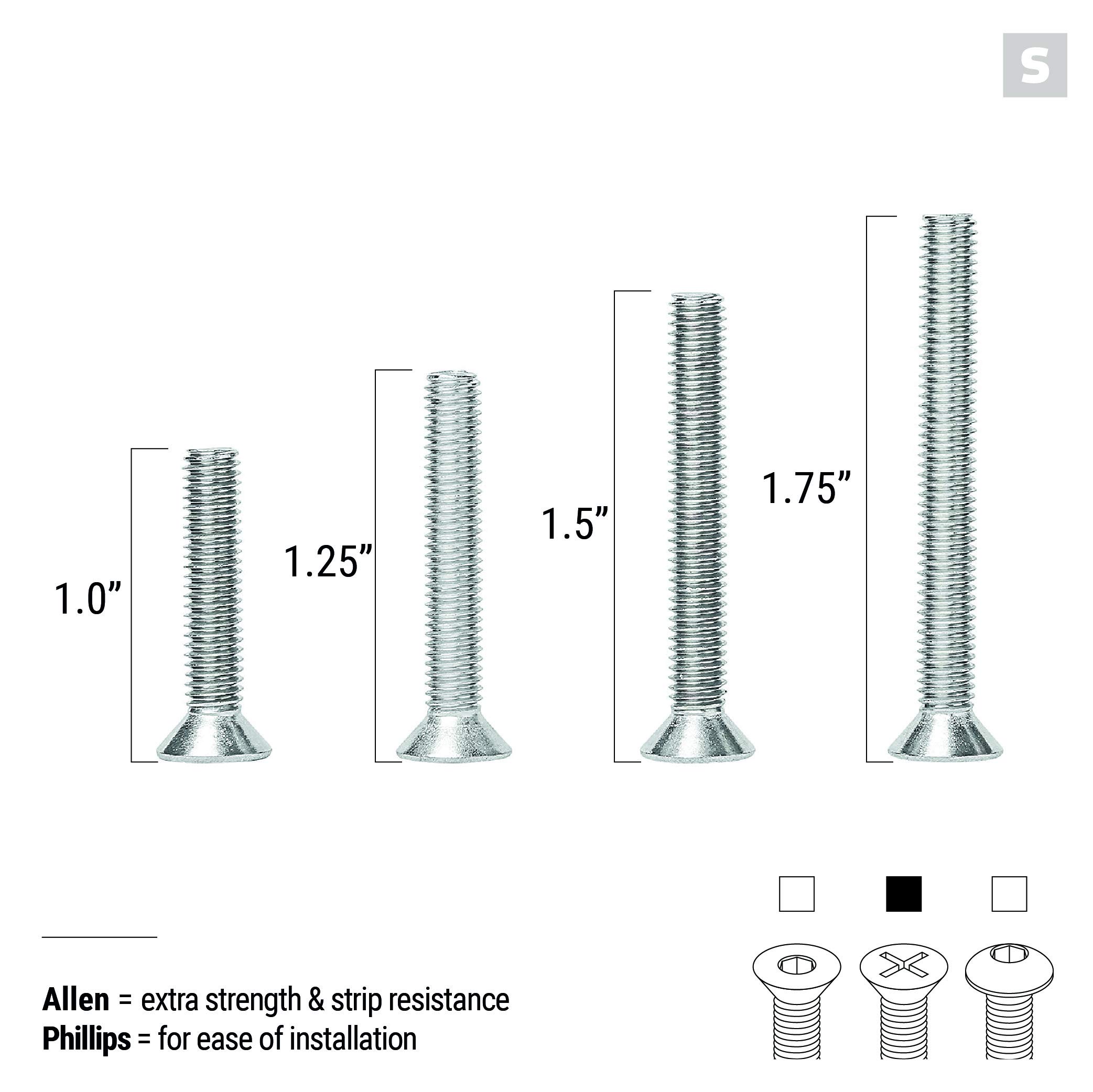 Stoked Ride Shop Skateboard Hardware Kit - 16 PCS Mounting Screws & Nuts Set for Longboard, Cruiser & Skateboard | Durable Skateboard Truck Installation | Perfect for Street Skating, Commuting & DIY Skateboard Projects