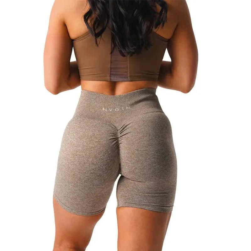 NVGTN Scrunch Seamless Yoga Shorts for Women - High Waisted Spandex Workout Shorts with Butt Lifting Design, Breathable & Elastic Gym Running Athletic Shorts - Perfect for Yoga, Pilates, Running & Lounge Wear