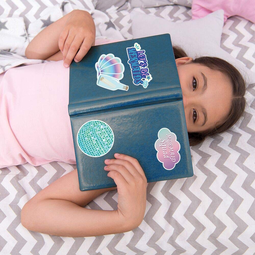 Mermaid Luggage Stickers (60pcs) - Waterproof PVC Decals for Laptop, Skateboard, Notebook, Car, Motorcycle & Bicycle - Fun Mermaid Themed Stickers for Kids & Adults - Perfect for Travel, School & Personalizing Your Gear