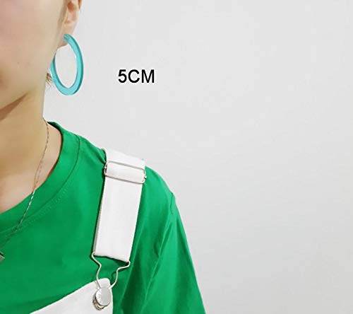 Transparent Acrylic Round Charm Earrings for Women - Candy Color Dangle Earrings | Perfect for Parties, Weddings & Everyday Fashion Accessories